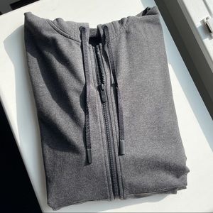 LULULEMON GREY ZIP HOODIE SWEATSHIRT SZ 10